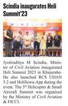 Scindia Inaugurates Heli Summit'23