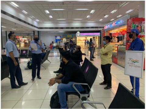 सरदार वल्लभभाई पटेल अंतरराष्ट्रीय हवाई अड्डे, अहमदाबाद में हिंदी दिवस पर आजादी का अमृत महोत्सव का उत्सव