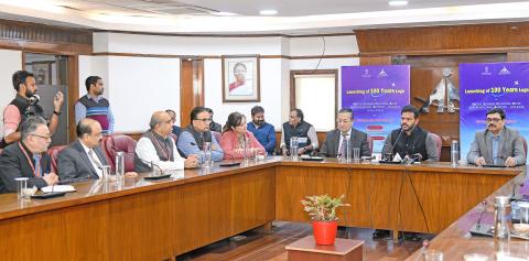 The Union Minister for Civil Aviation, Shri Kinjarapu Ram Mohan Naidu addressing at the launch of the 100 Years Logo of Netaji Subhas Chandra Bose International Airport - Kolkata, in New Delhi on December 13, 2024.